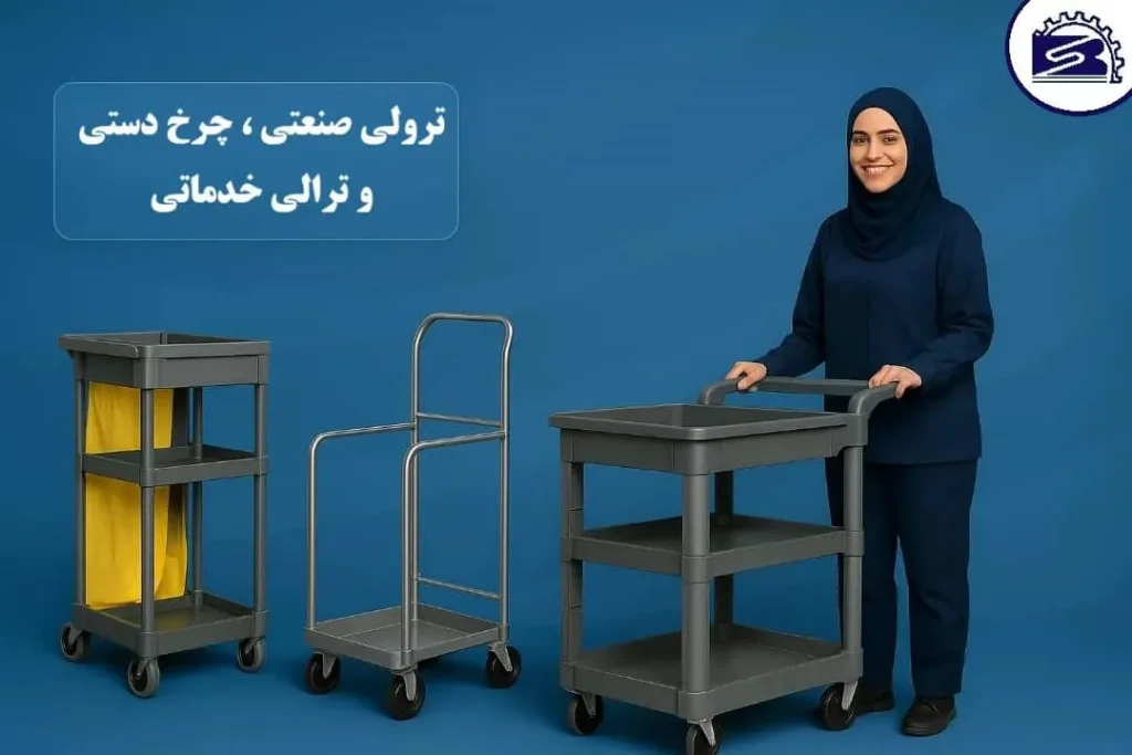 انواع ترولی صنعتی خانه داری هتلی و خدمانی