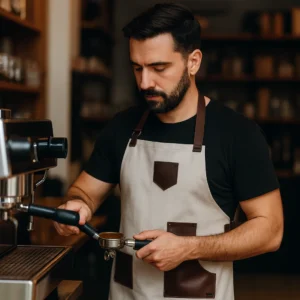 پیشبند چرم باریستا در بوژان صنعت