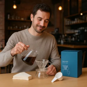 ست سرور قهوه شیشه ای برند هاریو