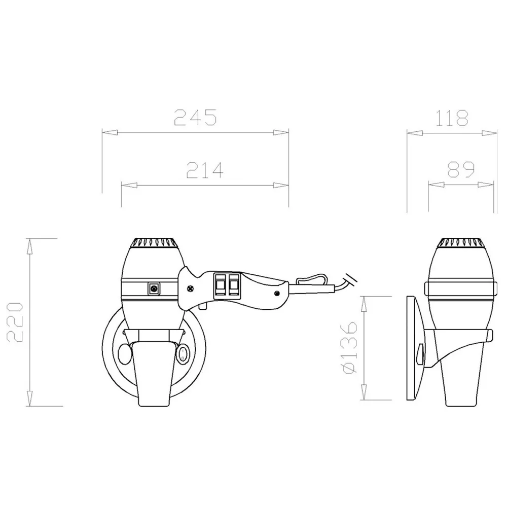 خرید سشوار دیواری نوفر