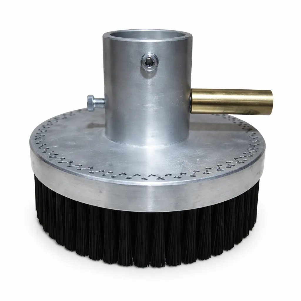 boresmoblshoyesanati برس مبل شوی صنعتی دریلی با الیاف سفید مقاوم و طراحی گرد مخصوص شستشوی عمیق مبل